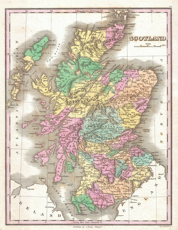 Map of Scotland, 1827