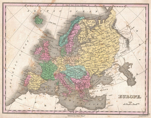 Map of Europe, 1827