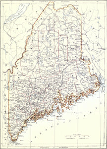 Map of Maine, 1883