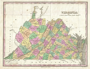 Map of Virginia, 1827