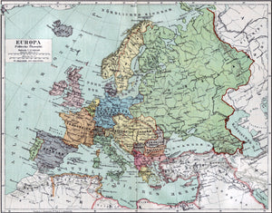 Map of Europa, 1890