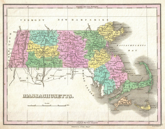 Map of Massachusetts, 1827