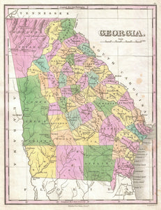 Map of Georgia, 1827