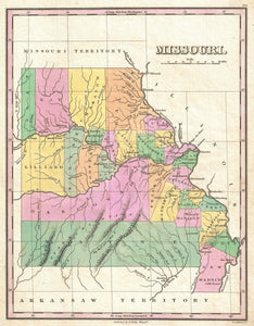 Map of Missouri, 1827