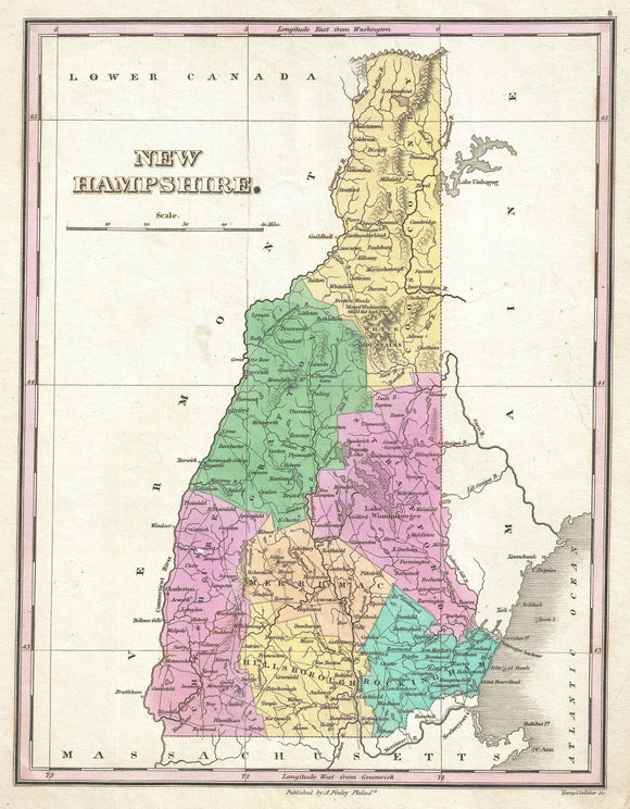 Map of New Hampshire, 1827