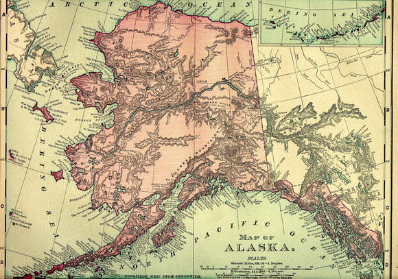 Alaska Map, 1895