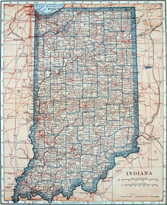 Map of Indiana, 1921