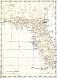 Map of Florida, 1879