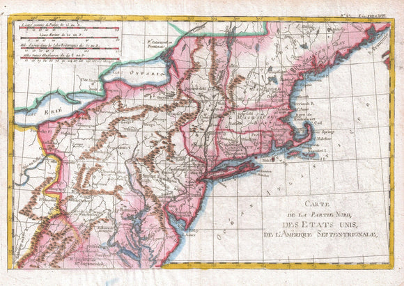 Map of Northern United States, 1780