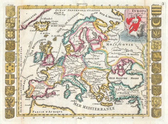 Map of Europe, 1706