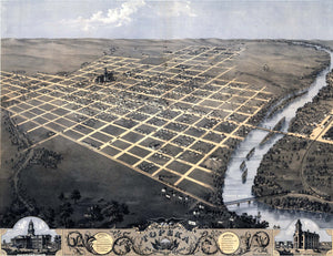 Map of Topeka, 1869