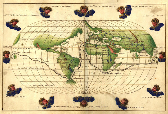 World Map by Battista Agnese, 1544