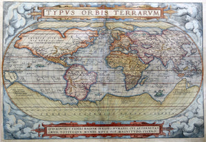 World Map by Abraham Ortelius - Typus Orbis Terrarum, 1572