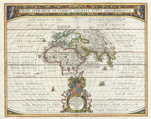 Map of the Ancient World by Jan Janssonius - Orbis Terrarus Veteribus Cogniti Typus, 1650