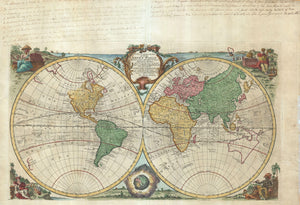 Map of the World in Hemispheres, 1744
