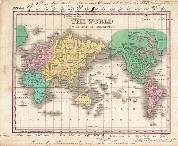 The World on Mercator's Projection, 1827