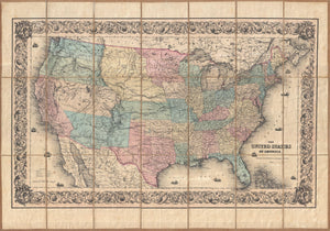 Pocket Map of the United States of America, 1855