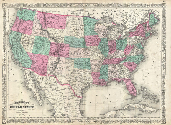 U.S. Map, 1866