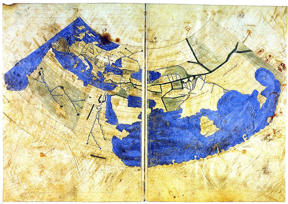 Greek Ptolemy World Map in Conic Projection, c. 1300