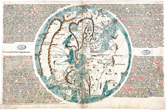 World Map Atlas, Attached to Liber Secretorum Fidelium Crucis, 1320